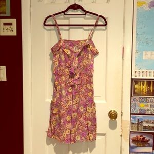 Urban Outfitters CottonCandy Zip-Up Floral dress